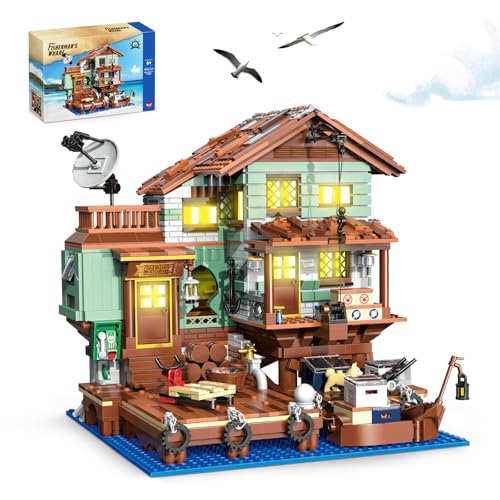 HSANHE Fishermans Wharf House Mini Bricks Building Kit Ideas Creative Architecture Building Toys Birthday Gift for Adult Boys Girls 2046 Pieces Not Compatible with Lego Set - Image 1