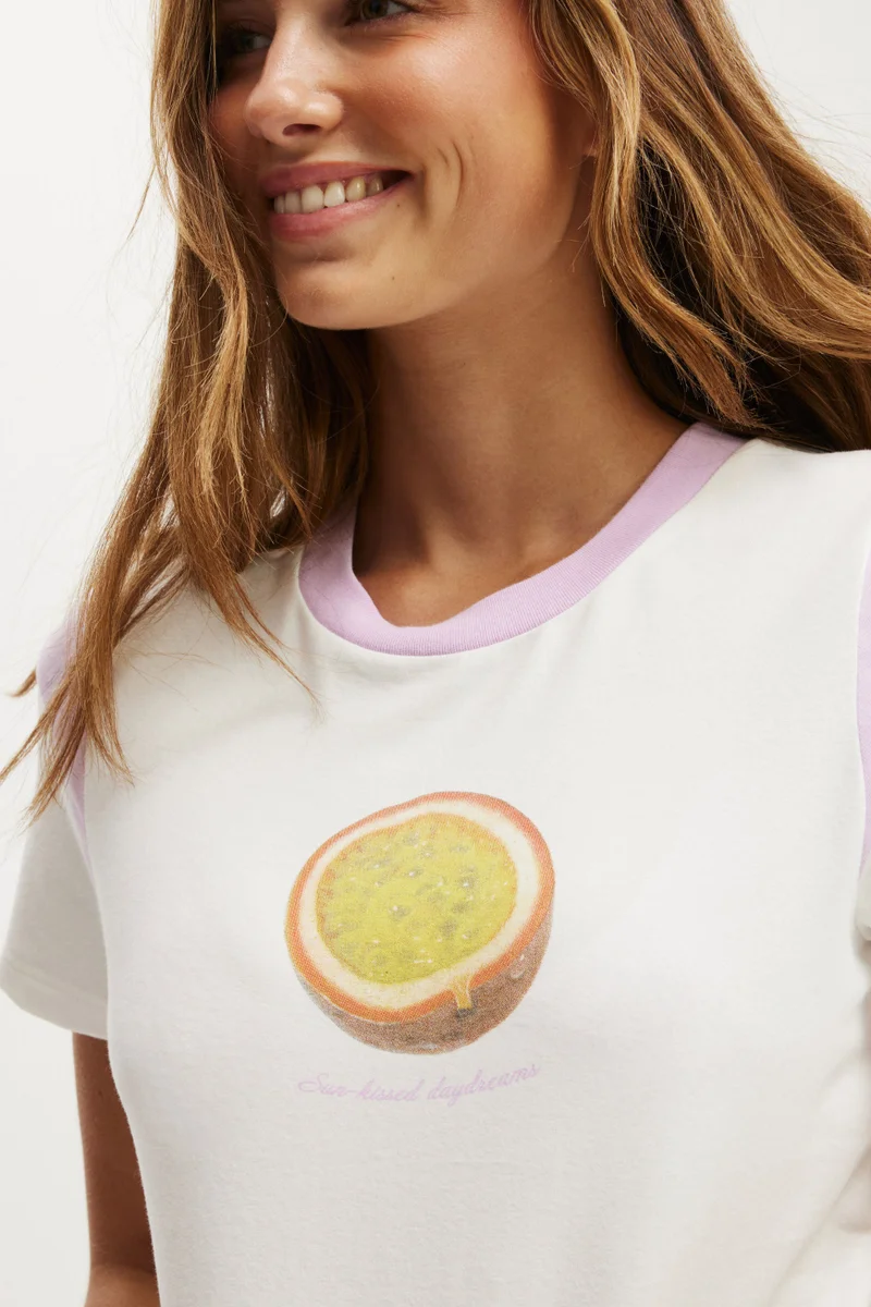 بودي Peached Jersey Contrast Baby Tee