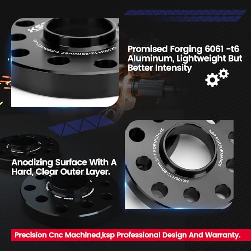 KSP PERFORMANCE KSP 5X120mm Wheel Spacers,12.7mm Hubcentric Forged Tuning Spacer for E36 E46 E90 E92 E60,2pc 1/2"(12.7mm) Aluminum Adapters, 72.56mm Hub Bore for 318i 323i 325i 328i 330i 335i 525i 545i No Lug Bolts - Image 4