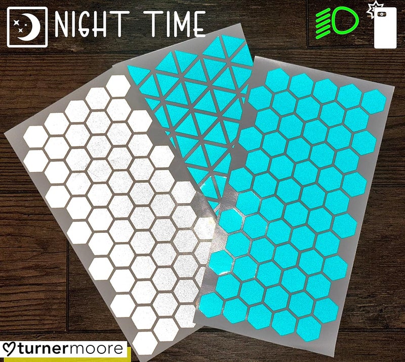 Turner Moore Edition طبعة تيرنر مور من الفينيل العاكس الفضي الأبيض مع لاصق دائم، أوراق 12x12 بوصة، فينيل عاكس لـ Cricut، السيارات، الدراجات، الملصقات، اللوحات، الخوذات، صناديق البريد، شريط عاكس (عبوة من 3 قطع) - Image 3