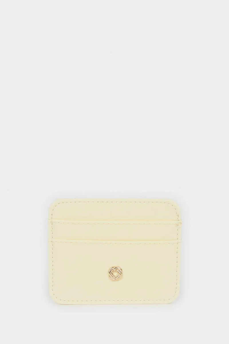 ديفاكتو Woman Faux Leather Business Card Wallet