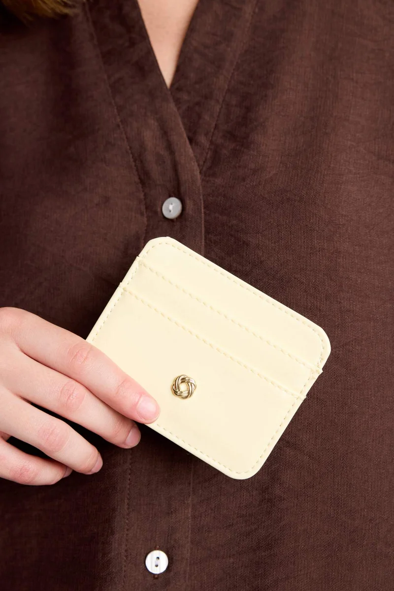 ديفاكتو Woman Faux Leather Business Card Wallet