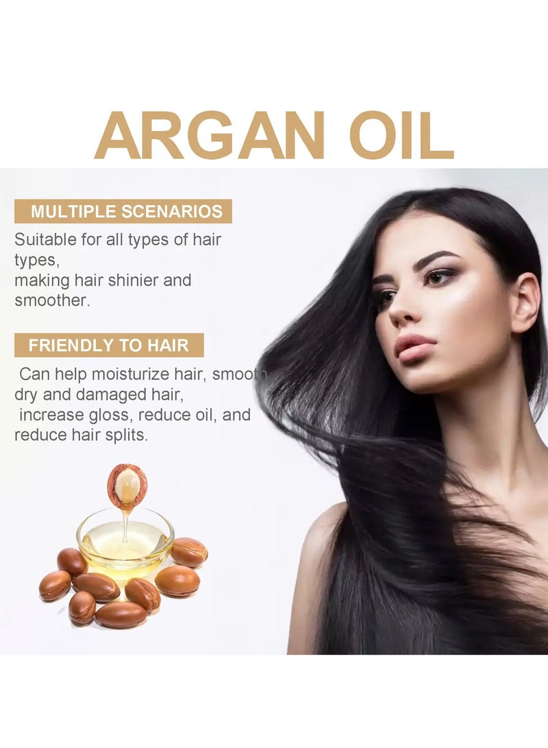 Eelhoe 60ml Daily Repairing Hair Products Argan Oil Morocco Hair Oil for Stressed Dry Brittle Hair Care Essential Oil - Image 3