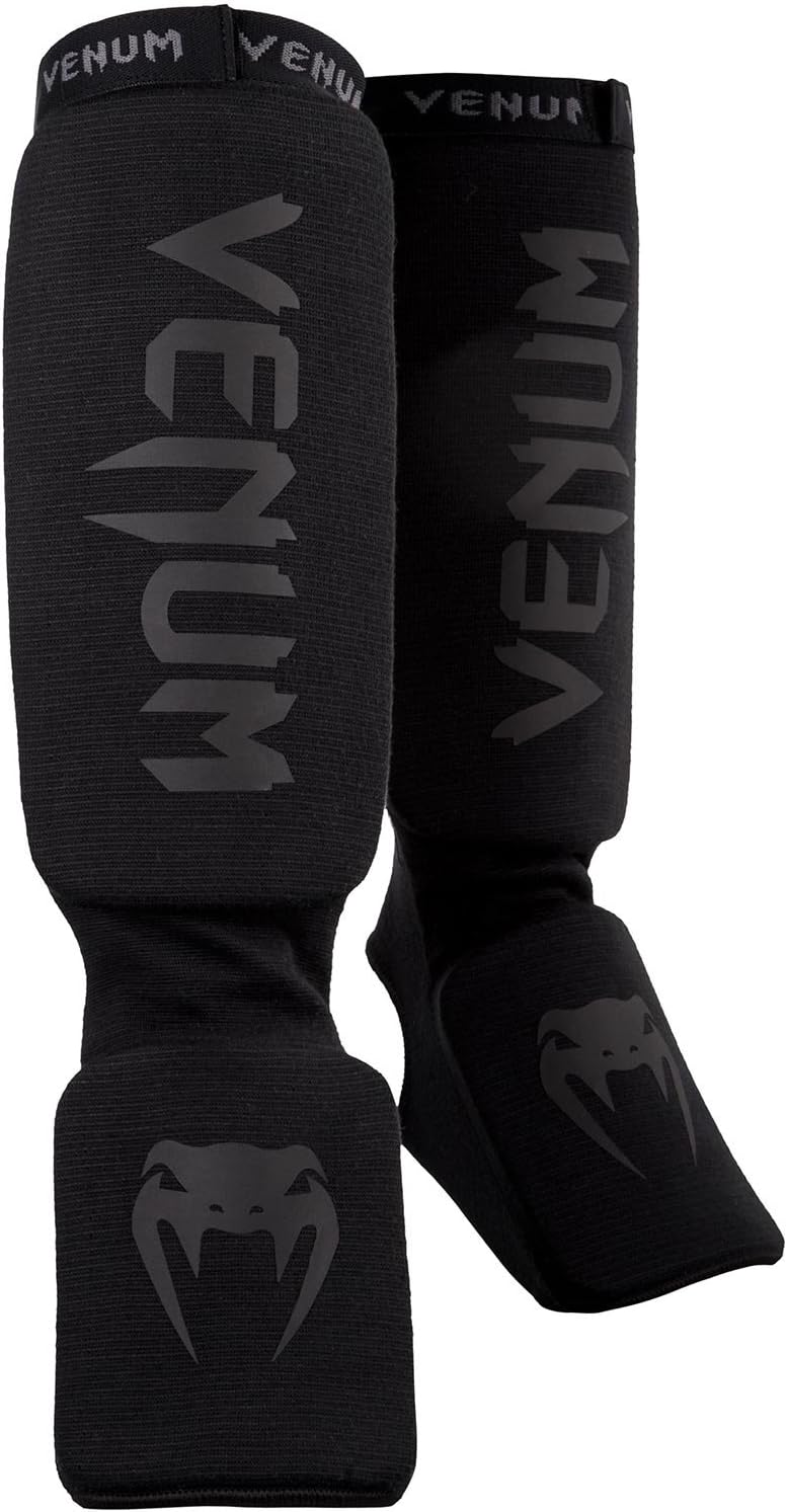 Venum Kontact Shin Guards - Black/Gold - Image 1