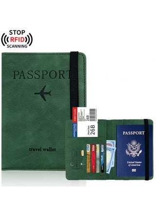 Passport Holder Wallet Cover Case, Passport Case with RFID Blocking, PU Leather Travel Document Holder for Men&Women Travel Accessories (Green) - pzsku/ZF0C2B9A89167955244F9Z/45/_/1737096741/e4ec7462-3d3a-48ec-9a1c-f23b9b72028b