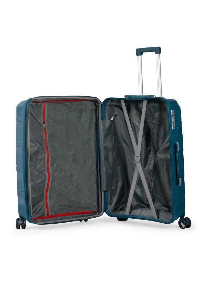 MUSSELZ MORTIZ - Comlpete Luggage Set 3 Piece -UNBREAKABLE PP(Petroleum)  - Image 4