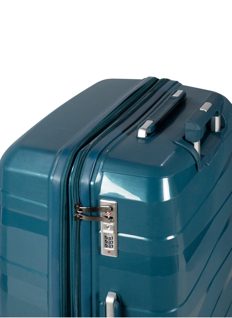 MUSSELZ MORTIZ - Comlpete Luggage Set 3 Piece -UNBREAKABLE PP(Petroleum)  - Image 5
