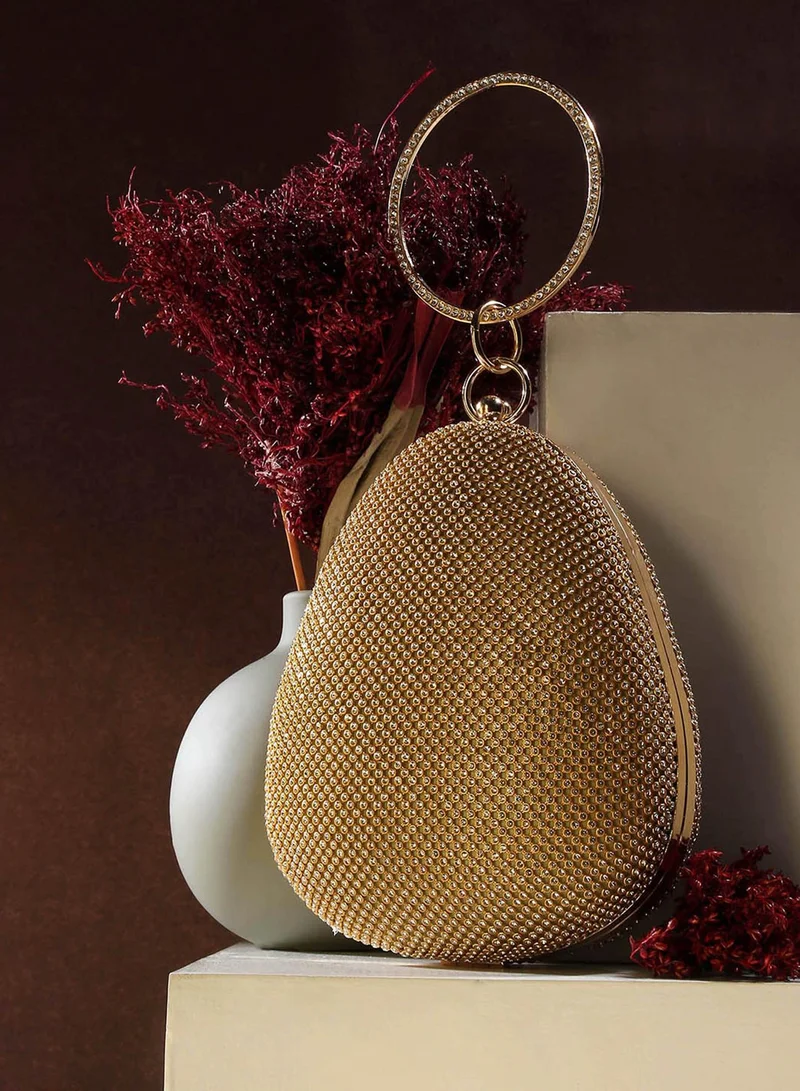 صوص هاوت Embellished Oval Clutch