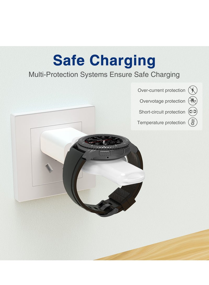 GULFLINK Wireless Smart Watch Magnetic Charger For Samsung Galaxy Watch 3/4/Active2 White  - Image 2