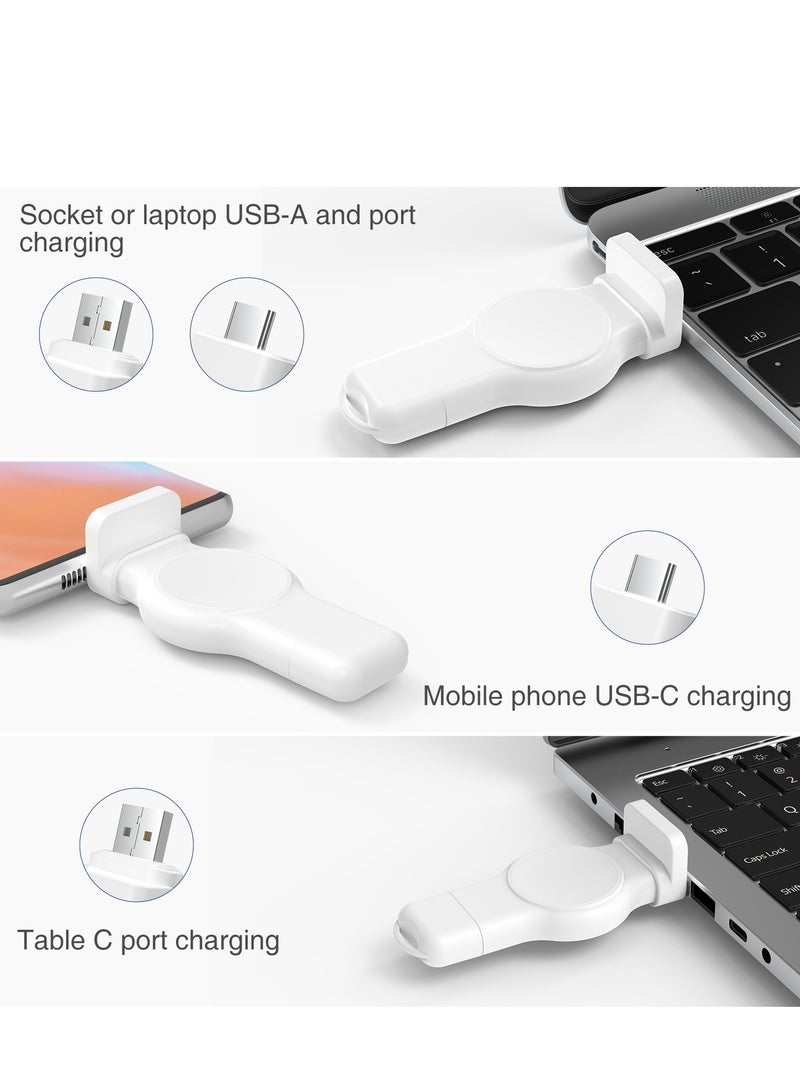 GULFLINK Wireless Smart Watch Magnetic Charger For Samsung Galaxy Watch 3/4/Active2 White  - Image 5