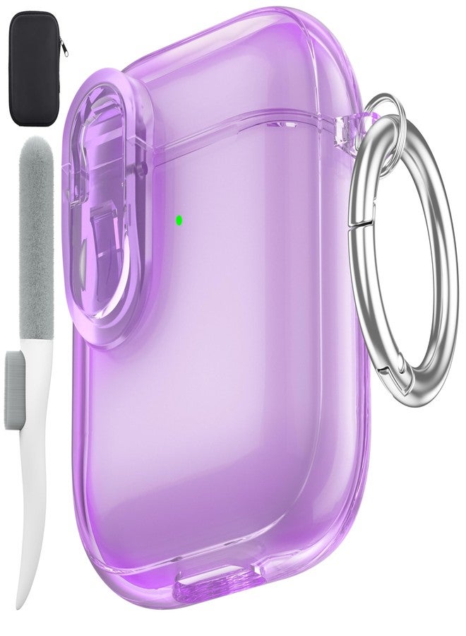 Valkit Compatible Airpods Case Cover Clear with Cleaner Kit & Lock, Soft TPU Airpods 2/1 Generation Case Transparent Shockproof Protective Case for Airpods 2nd/1st Gen Charging Case - Image 1