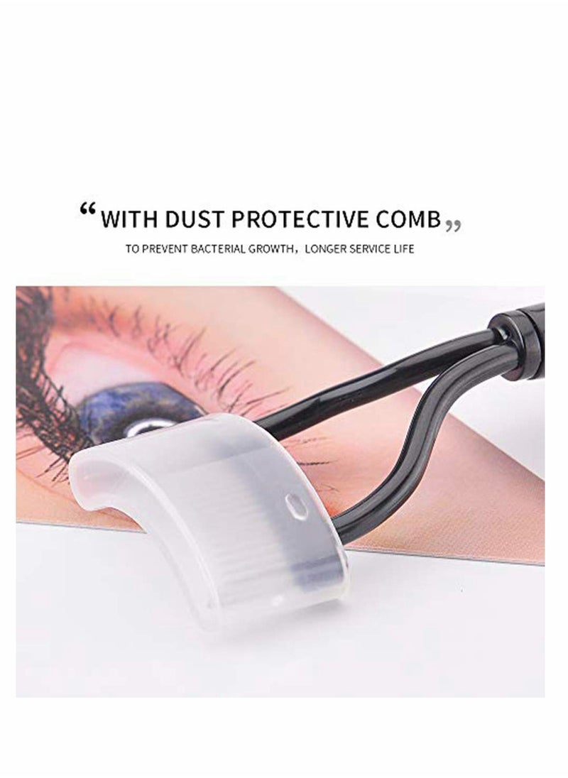 Excefore - Eyelash Comb Curler Eyebrow Brush Eyelash Separator Mascara Applicator Eyelash Definer With Comb Cover Arc Designed Cosmetic Brushes Tool Black - Image 1