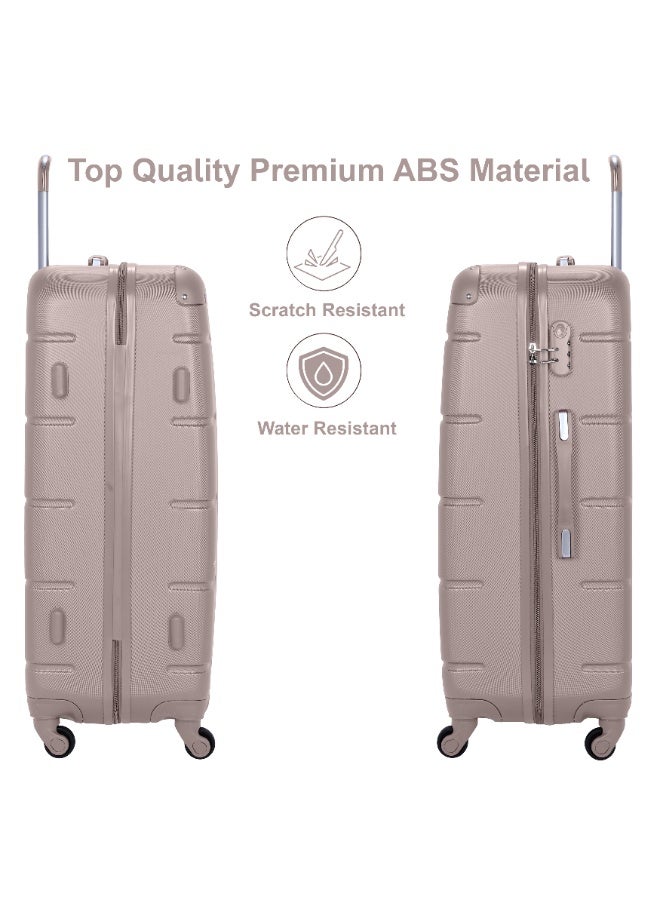 SENATOR Hard Case Travel Bag Trolley Luggage Set of 3 ABS Lightweight Suitcase with 4 Spinner Wheels A1012 Khaki - Image 4