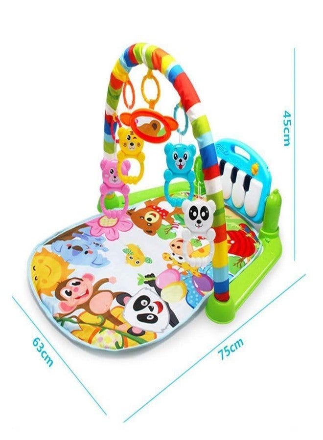 VARIYA ENTERPRISE 5-in-1 Baby Play Gym Mat with Musical Piano Keyboard, Newborn Activity Mat with Music, Lights & 5 Hanging Toys | Soft, Portable Play Mat for Boys & Girls 12 Months,Development Toy - Image 2
