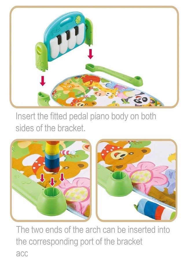 VARIYA ENTERPRISE 5-in-1 Baby Play Gym Mat with Musical Piano Keyboard, Newborn Activity Mat with Music, Lights & 5 Hanging Toys | Soft, Portable Play Mat for Boys & Girls 12 Months,Development Toy - Image 4