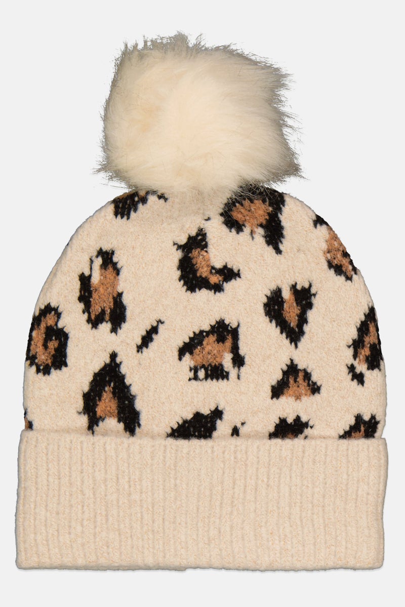 French Connection قبعة بوني بوم بوم مطبوعة بالكامل للنساء، متعددة الألوان - Image 1