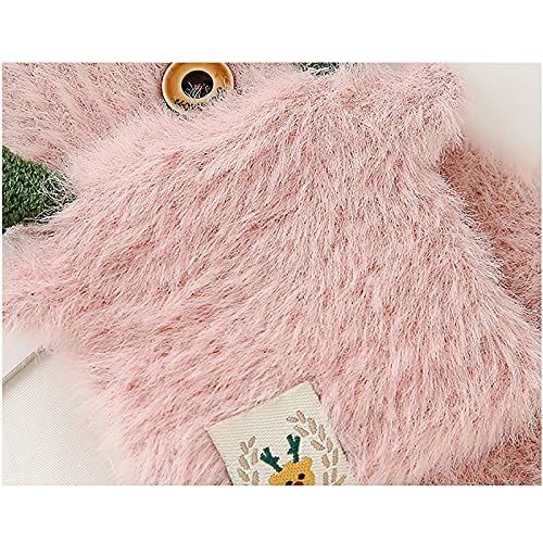Krystle warm Woolen Winter Fingerless knit cold weather fleece wool Gloves for Boys & Girls_Pack Of 01 (5-12 Years) (Pink) - Image 5
