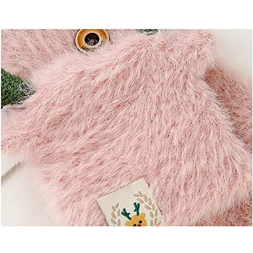 Krystle warm Woolen Winter Fingerless knit cold weather fleece wool Gloves for Boys & Girls_Pack Of 01 (5-12 Years) (Pink) - Image 2