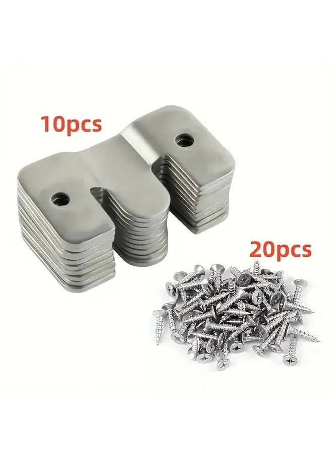 30pcs Heavy Duty Metal Picture Hooks 20 Mounting Screws Modern Wall Mounts For Frames Furniture - Image 2