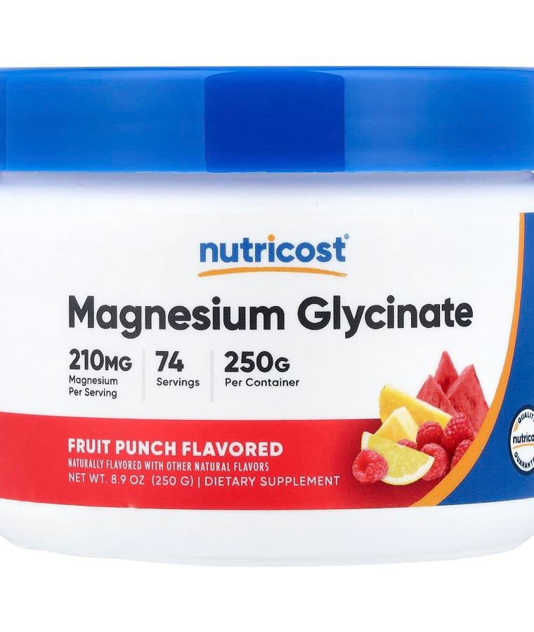 Nutricost Magnesium Glycinate Fruit Punch 8.9 oz (250 g)