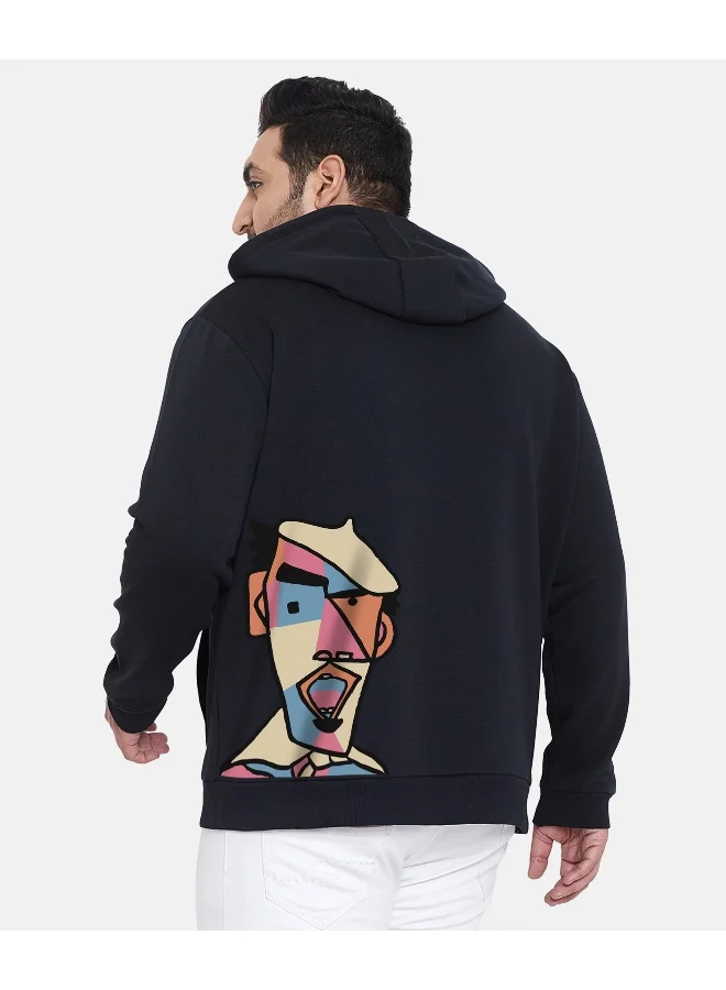Instafab Plus Instafab Plus Men's Jet Black Beret Man Hoodie