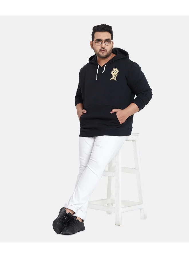 Instafab Plus Instafab Plus Men's Jet Black Beret Man Hoodie