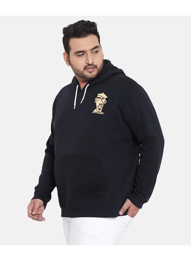 Instafab Plus Instafab Plus Men's Jet Black Beret Man Hoodie