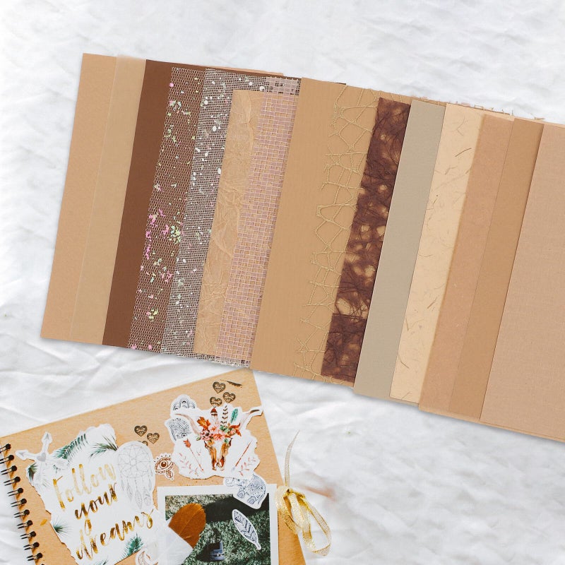 A5 Vintage Textured Scrapbook Paper Set 30 Sheets For Cards Journal DIY Craft - Image 5
