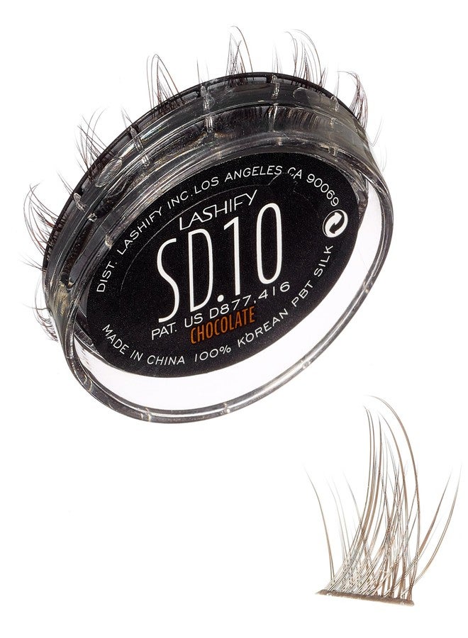 Lashify Stardust 10mm Gossamer DIY Eyelash Extensions Refill, The Multi-Length Multi Layered Lash, Thin Fibers of the Classic "C" Style, Chocolate Color, Easy False Lashes - Image 1