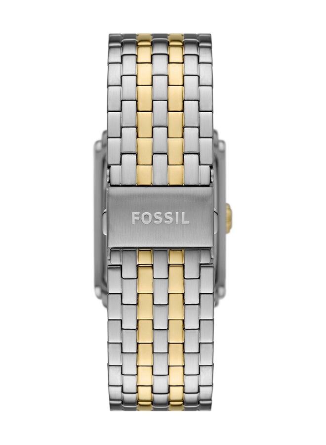 FOSSIL Men Analog Rectangle Shape Stainless Steel Wrist Watch FS6010 - 30 Mm - Image 2