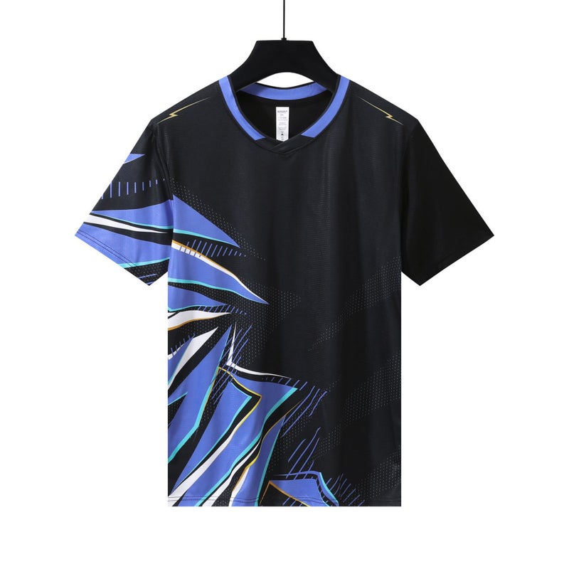 Generic Badminton Pants Autumn and Winter Quick-Drying Short Badminton Sportswear Cultural Shirt Suit Sweat-Absorbent Badminton Suit with Printing 24 black