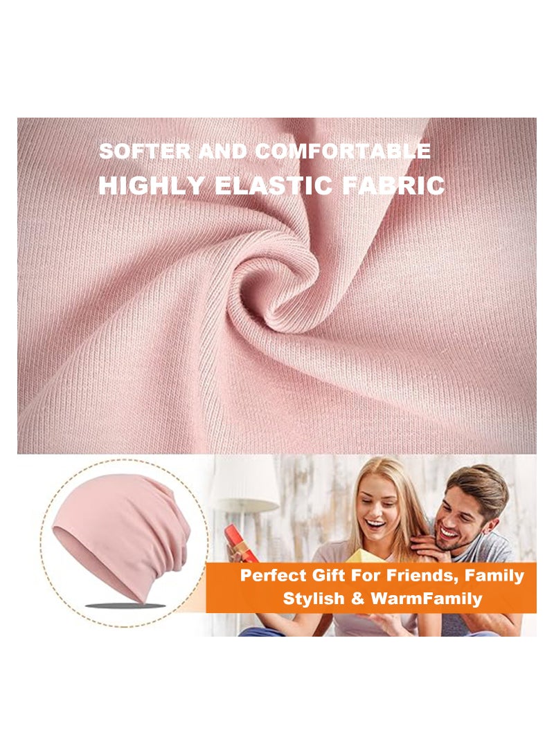 Slouch Beanie Hat, Soft Cotton Beanie, Lightweight Jersey Beany Hat, Thin Winter Hats for Men Women, Breathable Slouch Hat Seasons - Image 4