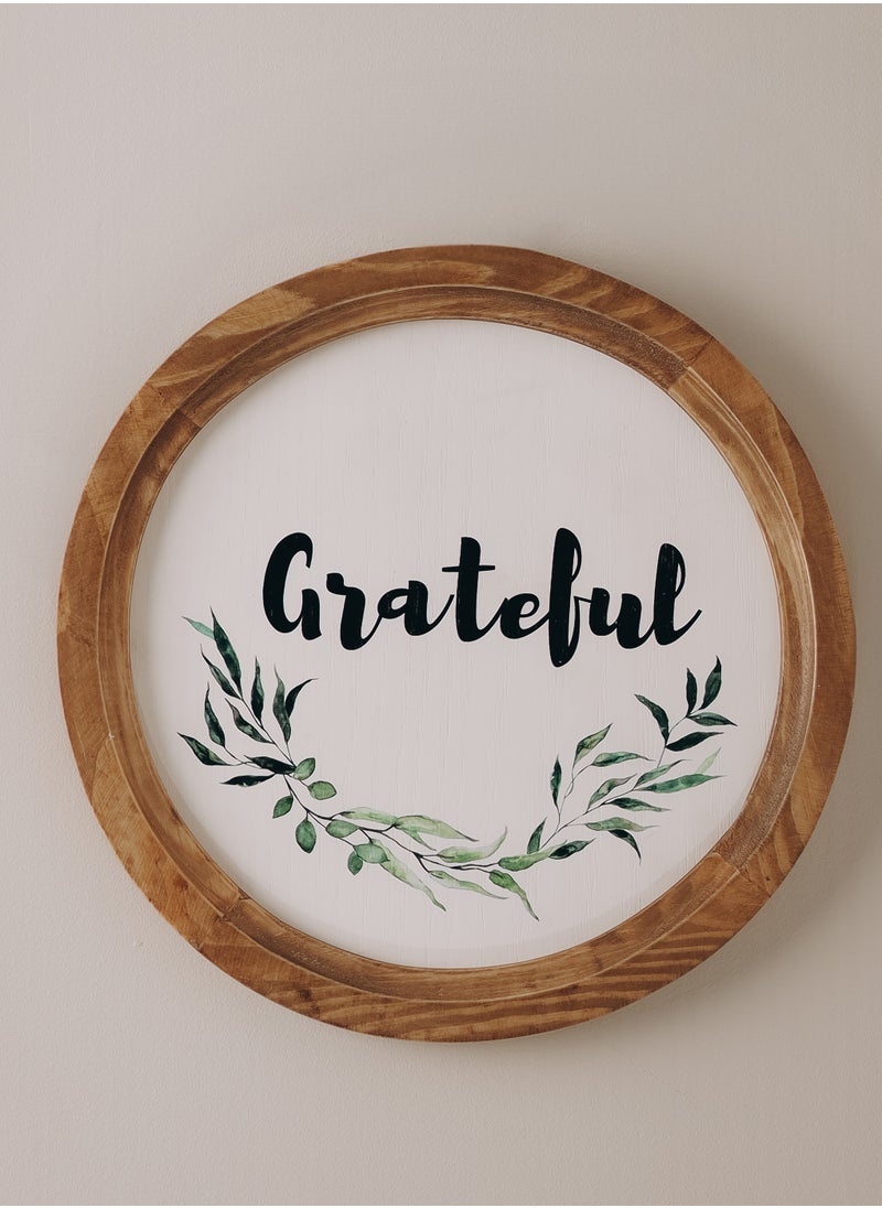 Words Co. - Grateful Boho Wood Circle - Image 1