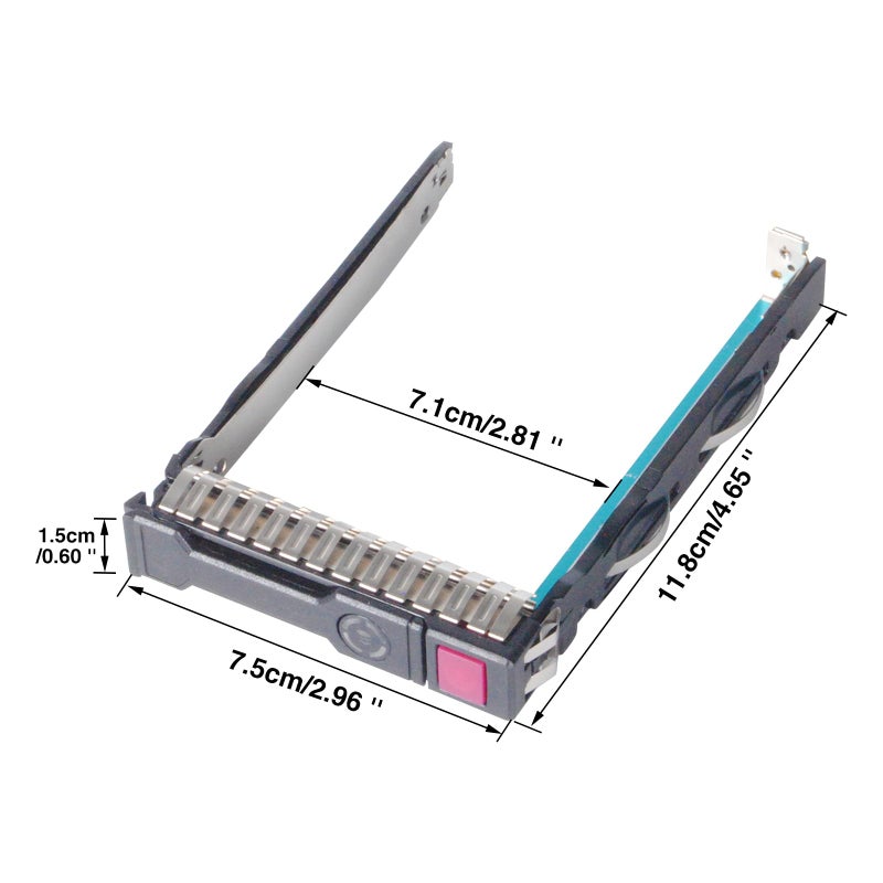 Heretom Pack-4 2.5" SAS SATA SFF SAS Drive Tray Caddy 651687-001 651699-001 Compatible for HP Gen8 Gen9 G8 G9 ML350p DL360e DL320e DL380e SL270 sL230 - Image 3