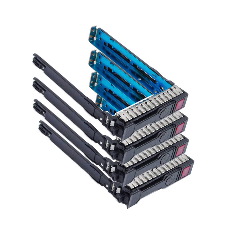 Heretom Pack-4 2.5" SAS SATA SFF SAS Drive Tray Caddy 651687-001 651699-001 Compatible for HP Gen8 Gen9 G8 G9 ML350p DL360e DL320e DL380e SL270 sL230 - Image 1