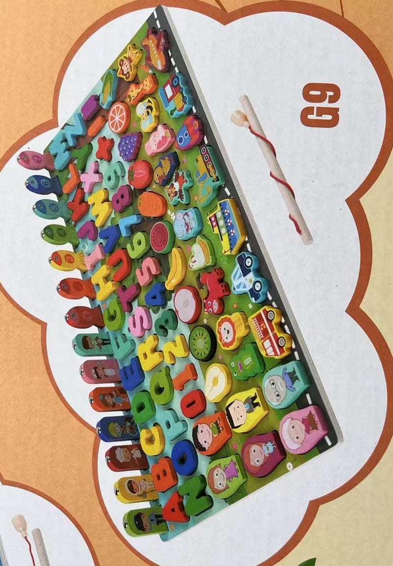 Magnetic Fishing Toys Young Children'S Intelligence Development Digital Assembled Building Blocks Enlightenment Early Education Boys And Girls - Image 1