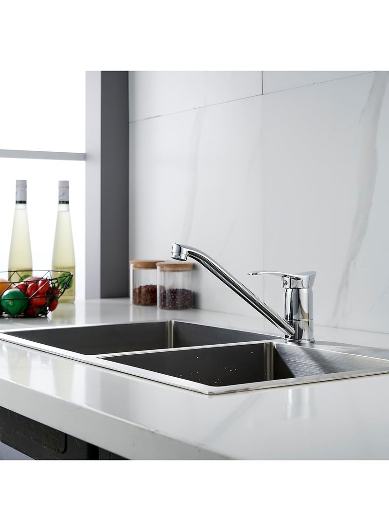 BRIMIX Kitchen Faucet Hot and Cold Water Sink Tap,Heavy Duty Kitchen Tap Mixer with 360 Degree Rotating,Stainless Steel Sink Mixer - Image 2