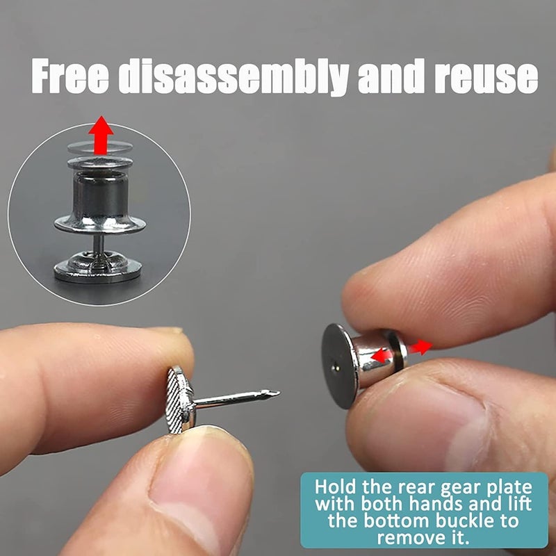 Esbriet 2 Pcs Adjustable Waist Buckle Extender Set Jeans Extender Waist Extender Button for Pants Adjustable Jean Button Perfect Fit Instant Button 2 - Image 5