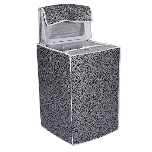 DALUCI Top Load Washing Machine Cover Suitable for Samsung Front Panel 6 kg, 6.2 Kg, 6.5 Kg, 7 Kg, 7.2, 7.5 Kg ONLY (Black & Grey, 56cms X 56cms X 85cms) - Image 1