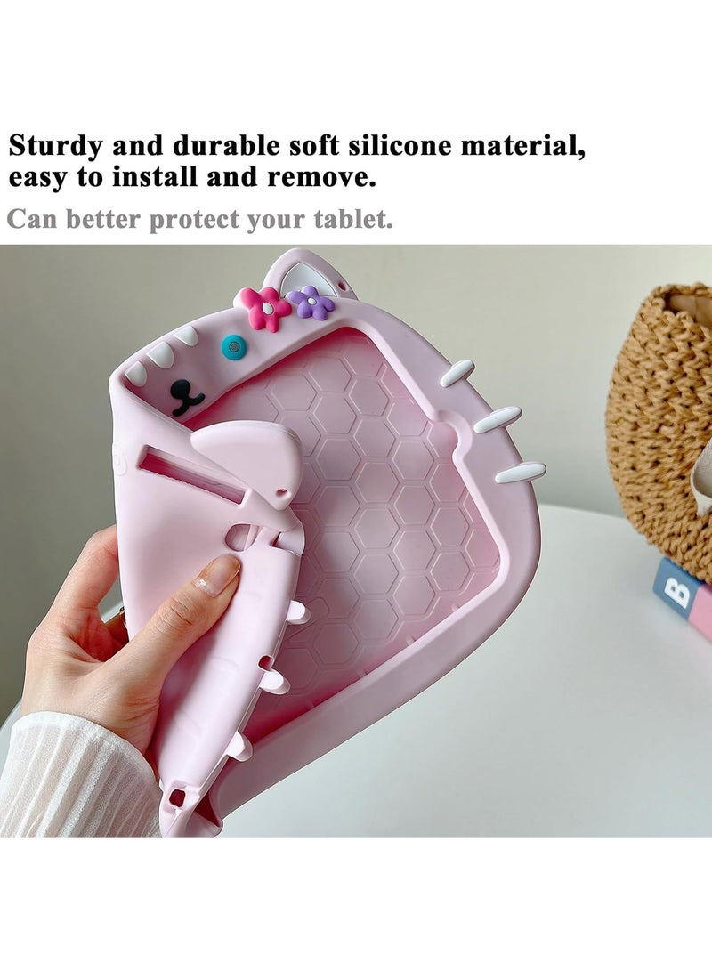 حافظة للأطفال متوافقة مع هونر باد X8 مقاس 10.1 بوصة 2022 / هونر باد X8 لايت / هواوي ميت باد SE 10.1 بوصة 2022 / ميت باد T10s 10.1 بوصة 2020 / ميت باد T10 9.7 بوصة 2020 / إنجوي تابلت 2 10.1 – غطاء حماية من السيليكون مضاد للصدمات بزاوية واقية – مزود بحامل قابل للطي ومقبض مريح – تصميم آمن ومتين مناسب للأطفال - Image 3