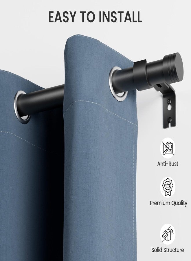 Hoople Curtain Rods for Windows 16 to 144 Inches, 1 Inch Diameter Adjustable Heavy Duty Curtain Rod Set with Aluminium Finials Modern Design and Easy Installation - Image 2