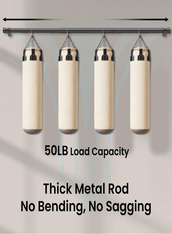 Hoople Curtain Rods for Windows 16 to 144 Inches, 1 Inch Diameter Adjustable Heavy Duty Curtain Rod Set with Aluminium Finials Modern Design and Easy Installation - Image 5