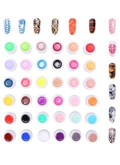 36 Color Nail Polish Nail Art Pigment Set UV Gel Builder Polish Solid Glue Extension Gel With One Nail Brush