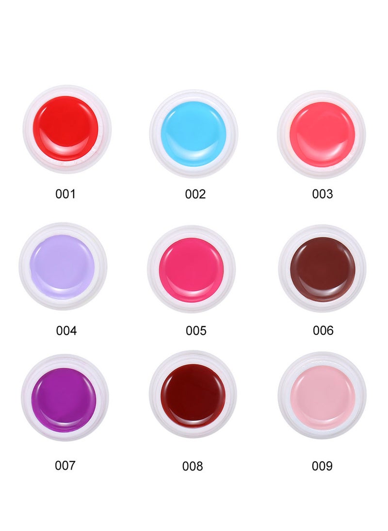 Maykawe - 36 Color Nail Polish Nail Art Pigment Set UV Gel Builder Polish Solid Glue Extension Gel With One Nail Brush - Image 1