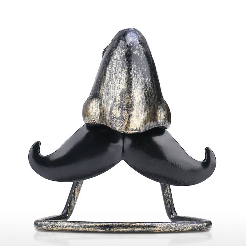 Big Nose and Beard Shaped Eyeglass Holder Taste Iron Sculpture Handicraft Sunglasses Display Desk Decor Funny Gift for Family and Friends - Image 1