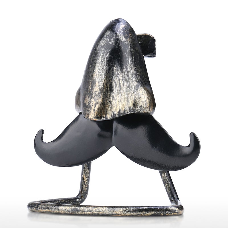 Big Nose and Beard Shaped Eyeglass Holder Taste Iron Sculpture Handicraft Sunglasses Display Desk Decor Funny Gift for Family and Friends - Image 2
