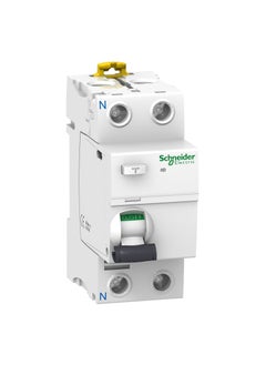 Schneider Electric Acti9 iID - 2 Pole - 40A - Residual Current Circuit Breaker, White (A9R12240)