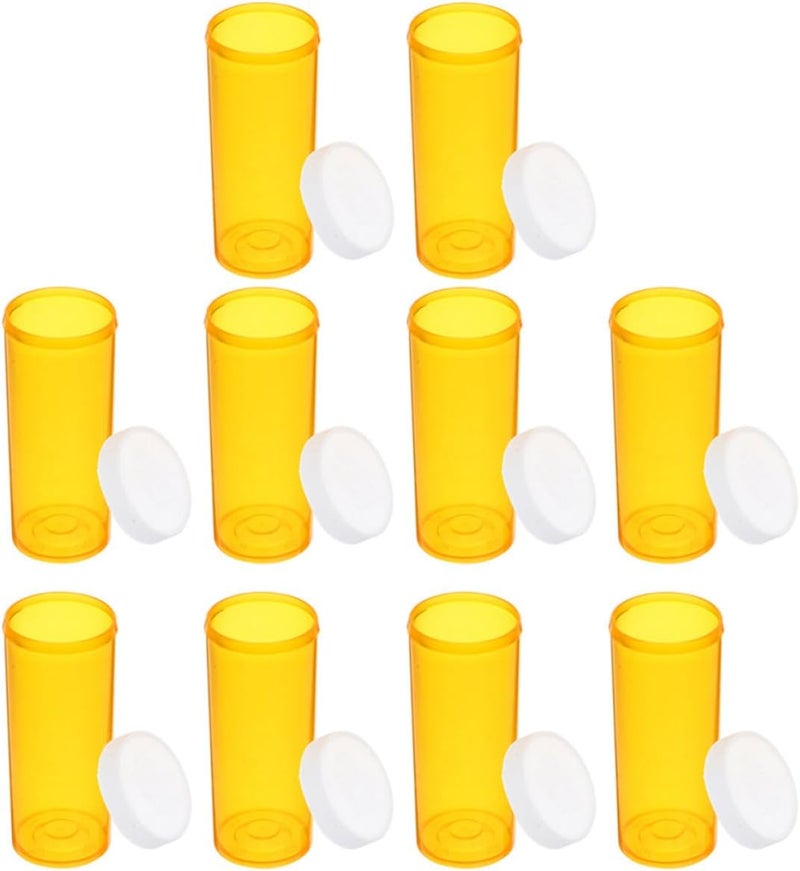 20pcs Small Plastic Medicine Bottles Travel Pill Case Portable Waterproof Medication Organizer Empty Vitamins Vials for Home Office Travel - Image 1