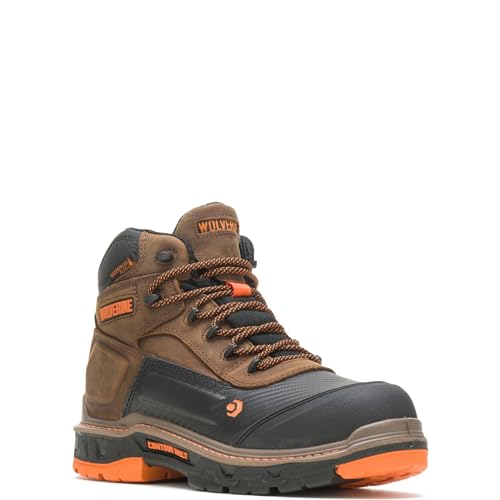 Wolverine Men'sOverpass 6" Mid Composite Toe Waterproof Work Boot, Summer Brown, 10 Medium - Image 2
