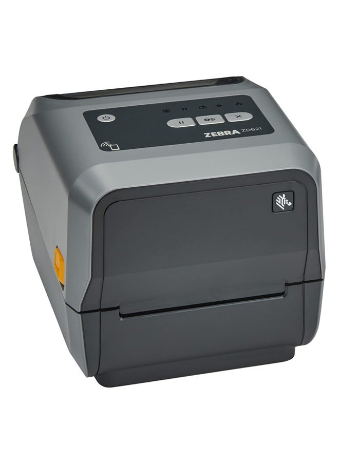 ZEBRA Zebra ZD621t Barcode Desktop Label Printer, Thermal Transfer Printing, 300dpi Print Resolution, 152 mm/s Printing Speed, 118 mm Label Width|Bluetooth, Ethernet Connectivity, Gray | ZD6A043-30EF00EZ  - Image 1
